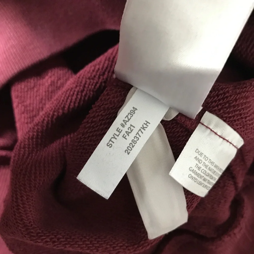 J CREW BURGUNDY LONG SLEEVE COLLARED HENLEY WOMENS XL